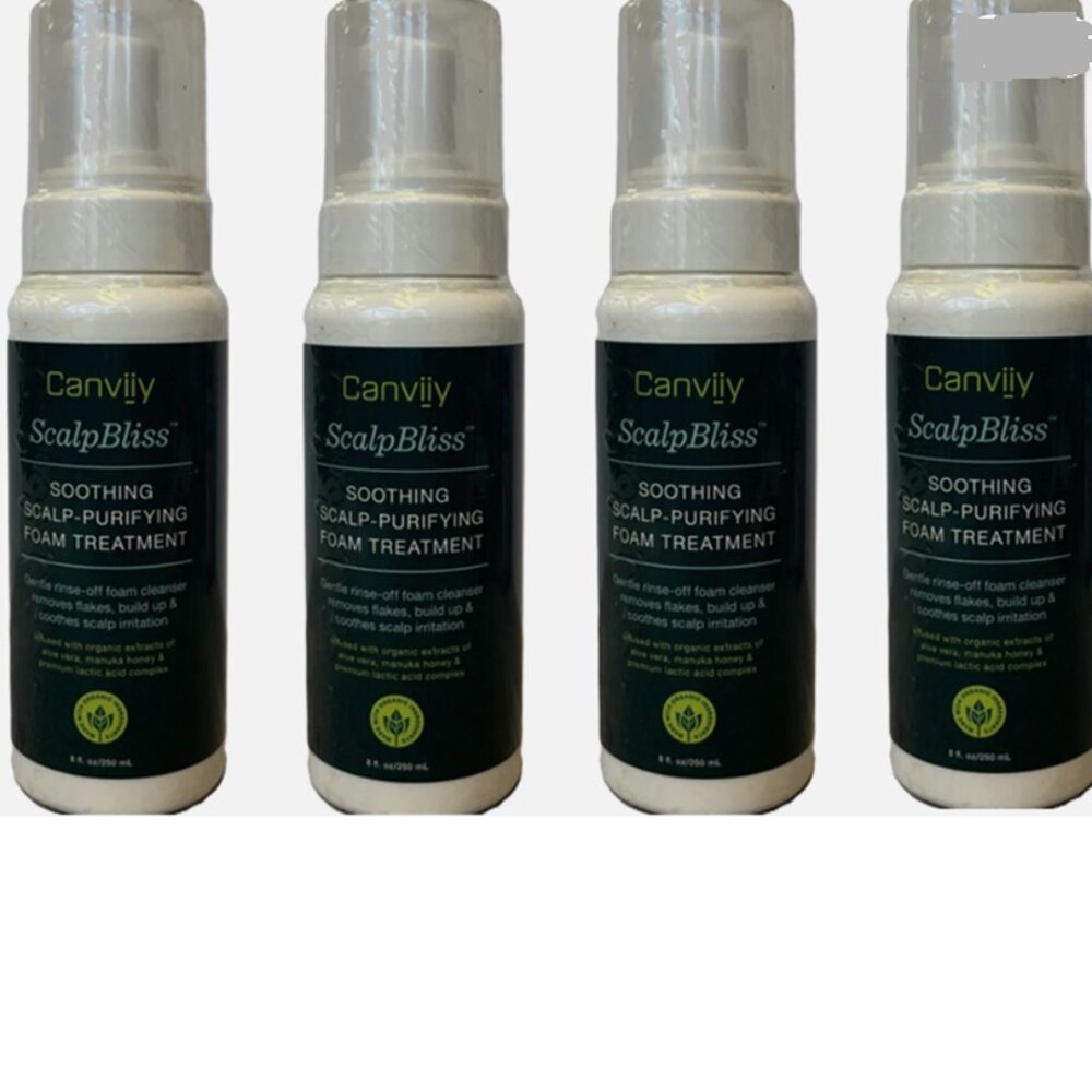 Canviiy Scalp Bliss Soothing Scalp Purifying Foam Cleanser 8oz 4 PACK